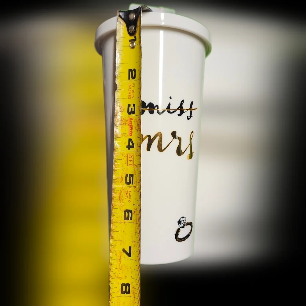 Kate Spade Miss to Mrs. Party Cup Missing Straw 20 Oz Tumbler